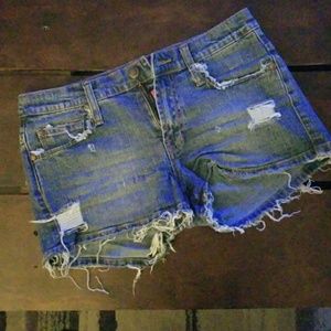 SOLD Distressed jean shorts